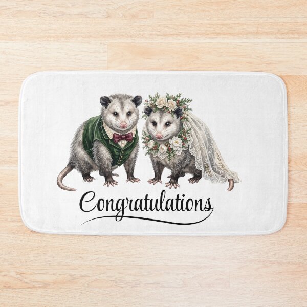 Item preview, Opossum's Couple Wedding Art designed and sold by Tiffany Roy.