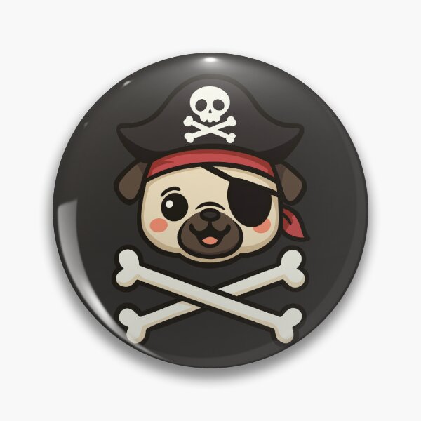 Item preview, Pirate Pug Skull and Bones designed and sold by Ghost on Toast.