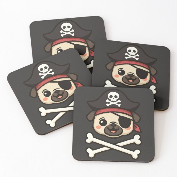 Item preview, Pirate Pug Skull and Bones designed and sold by Ghost on Toast.