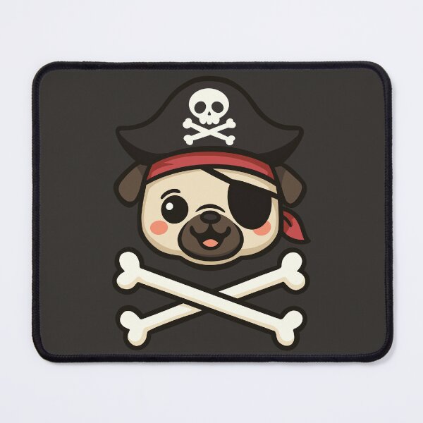 Item preview, Pirate Pug Skull and Bones designed and sold by Ghost on Toast.
