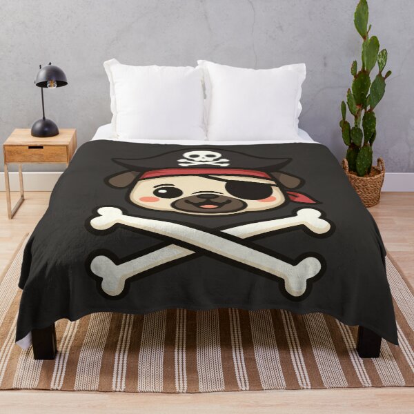 Item preview, Pirate Pug Skull and Bones designed and sold by Ghost on Toast.