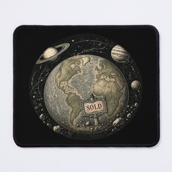Item preview, Planet Earth Sold | Antique Earth Cosmic Surrealism designed and sold by FadedFrequency.