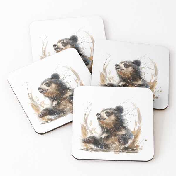 Item preview, Bear Cub | Cute Woodland Animal Watercolor Art designed and sold by Mandayartstudio.