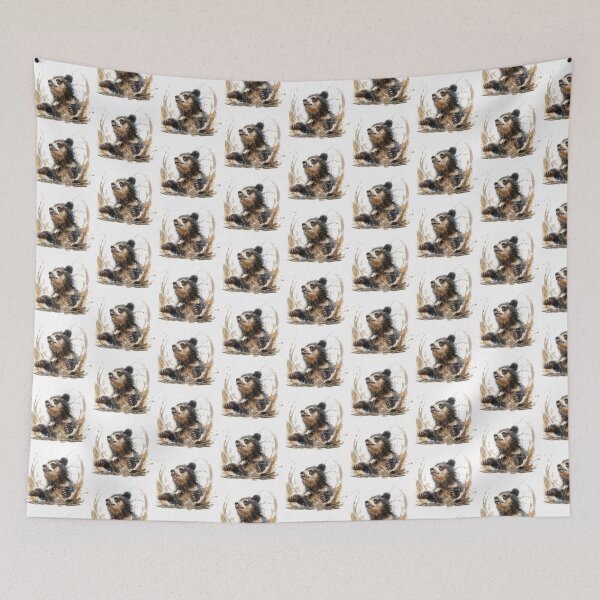 Item preview, Bear Cub | Cute Woodland Animal Watercolor Art designed and sold by Mandayartstudio.