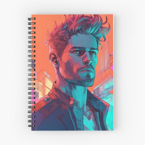 Item preview, Neon Cyberpunk Man with Electric Hair designed and sold by DavideXyz.