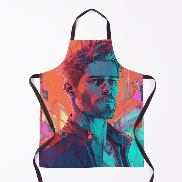 Item preview, Neon Cyberpunk Man with Electric Hair designed and sold by DavideXyz.