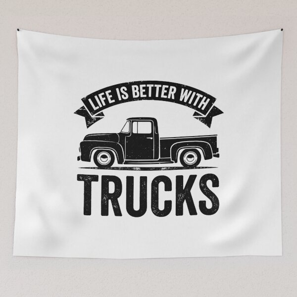 Item preview, Life Is Better With Trucks Truck Owner Enthusiast Pickup Vehicle Lover designed and sold by Doodleoub.