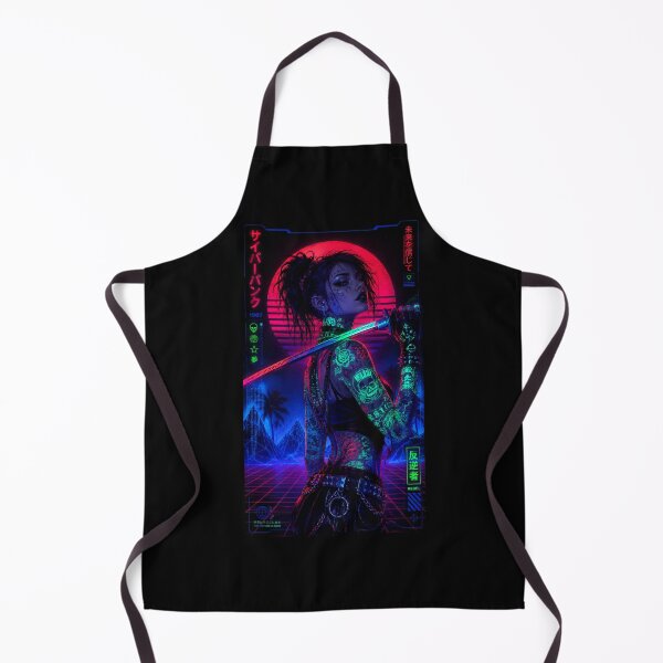 Item preview, Cyberpunk Rebel Girl | Neon Samurai | Vaporwave Gothic Punk | Synthwave 80s Retro Futuristic Art designed and sold by A-T-H.