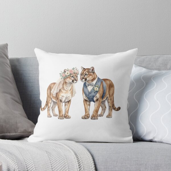 Item preview, Mountain Lion Couple Wedding Art designed and sold by Roy & Tiffany.