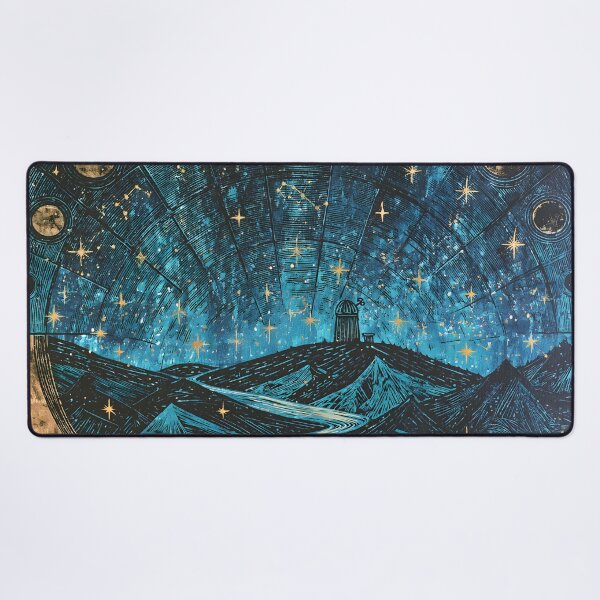 Item preview, Celestial Moon Phases Lighthouse Mystical Linocut Night Sky Woodcut Art designed and sold by GrinGalore.
