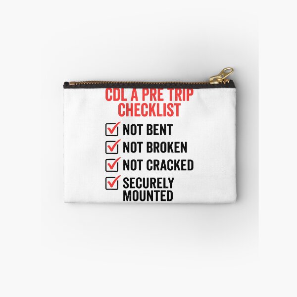Item preview, Cdl A Pre Trip Checklist Truck Driver Commercial Vehicle Not Bent Broken Cracked Securely Mounted designed and sold by Doodleoub.