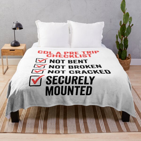 Item preview, Cdl A Pre Trip Checklist Truck Driver Commercial Vehicle Not Bent Broken Cracked Securely Mounted designed and sold by Doodleoub.