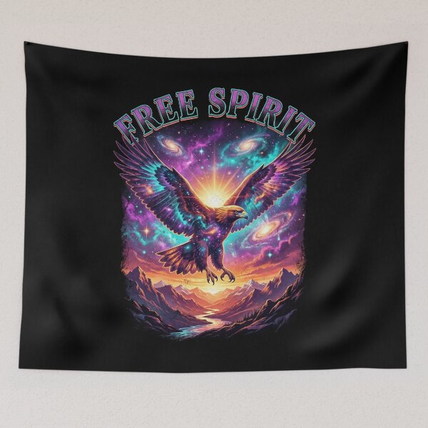 Item preview, Free Spirit Cosmic Eagle Flying Galaxy Nature designed and sold by AestheticTrd.
