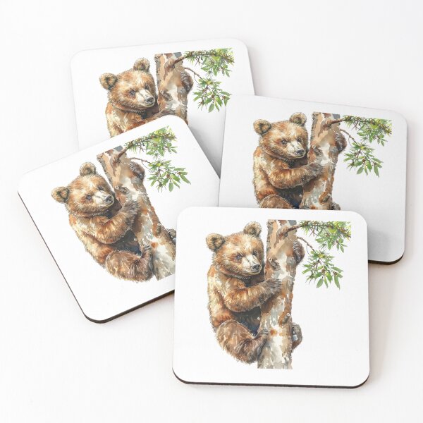 Item preview, Bear Cub | Cute Woodland Animal Watercolor Art designed and sold by Mandayartstudio.