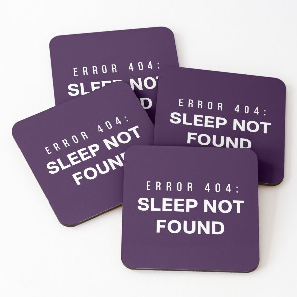 Item preview, Error 404 Sleep Not Found Dark – Bold Programmer Humor Gift for Tech and Gamer Lovers designed and sold by Hello Hobbies.