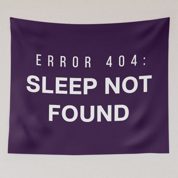 Item preview, Error 404 Sleep Not Found Dark – Bold Programmer Humor Gift for Tech and Gamer Lovers designed and sold by Hello Hobbies.