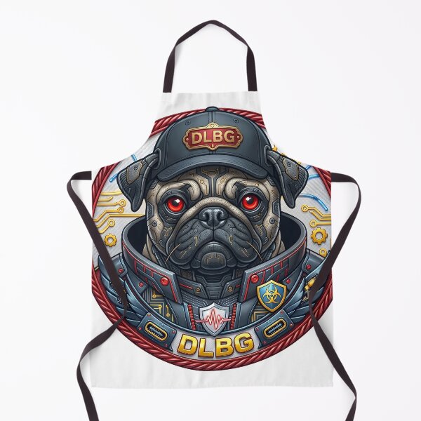 Item preview, Cybernetic Pug Badge – Techno Beast by DLBG designed and sold by DLBG-STORE.
