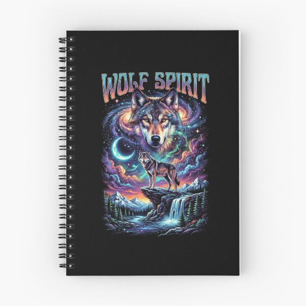 Item preview, Wolf Spirit Cosmic Galaxy Moon Wildlife Art designed and sold by AestheticTrd.