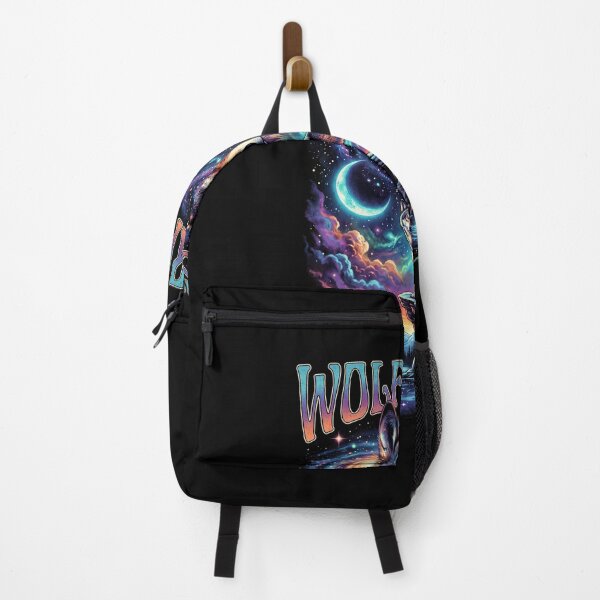 Item preview, Wolf Spirit Cosmic Galaxy Moon Wildlife Art designed and sold by AestheticTrd.