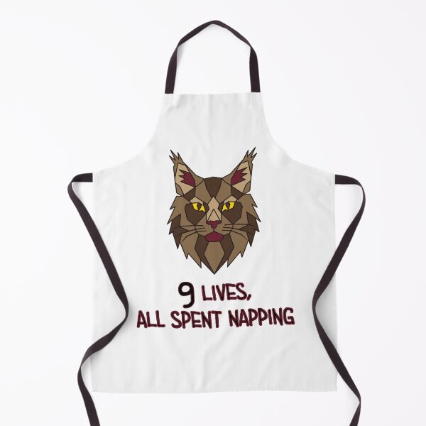Item preview, Geometric Maine Coon Cat - 9 Lives, All Spent Napping designed and sold by AnimalsKnowAll.