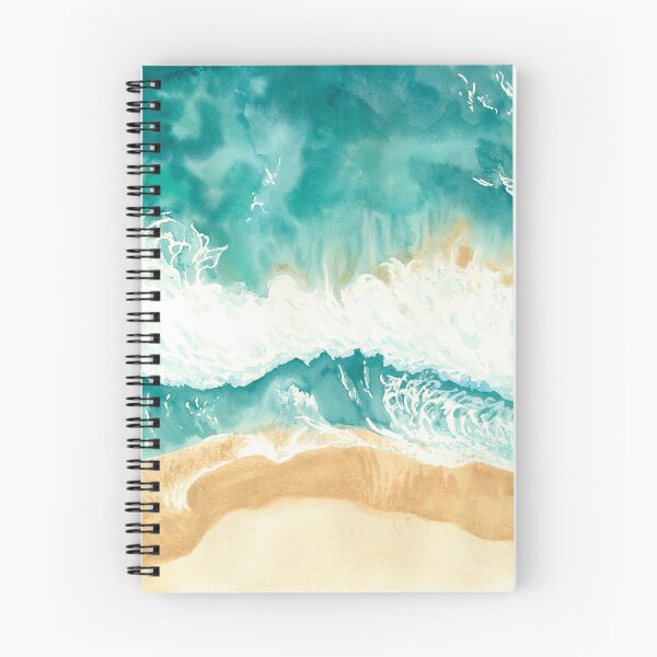 Item preview, Watercolor painting of a wave on the beach, aerial view by drone designed and sold by Anais-Mrn.