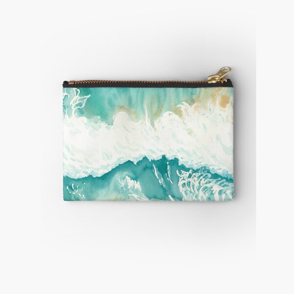 Item preview, Watercolor painting of a wave on the beach, aerial view by drone designed and sold by Anais-Mrn.