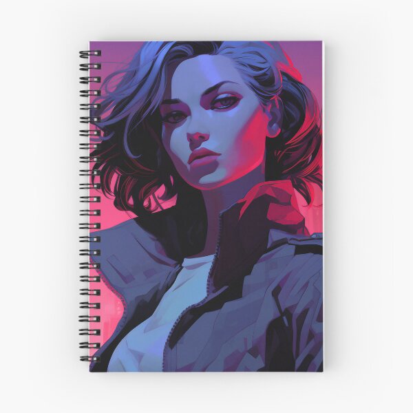Item preview, Dark Haired Woman in Neon City designed and sold by DavideXyz.