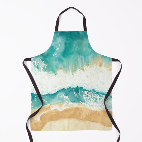 Item preview, Watercolor painting of a wave on the beach, aerial view by drone designed and sold by Anais-Mrn.