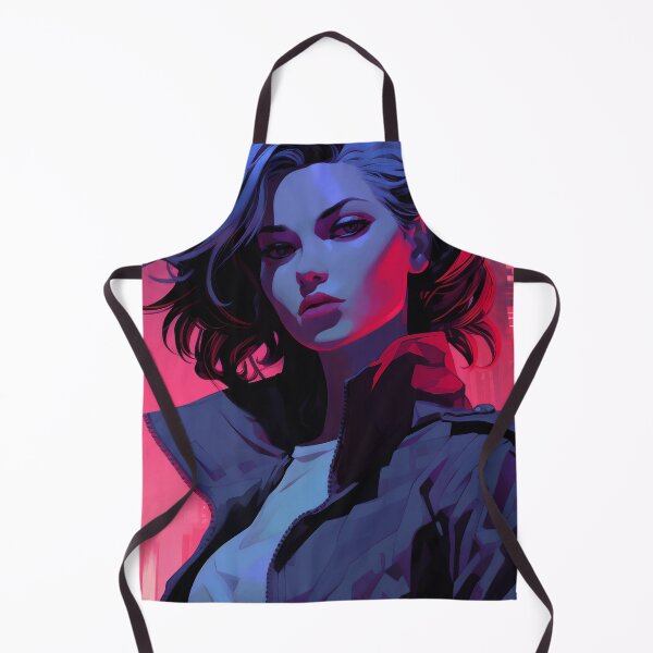 Item preview, Dark Haired Woman in Neon City designed and sold by DavideXyz.