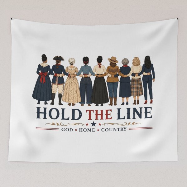 Item preview, Daughters Advocating Hold The Line, Resolute Chapter, Vintage Wash, God Home Country, DAR Support Gift designed and sold by Cchotlan.