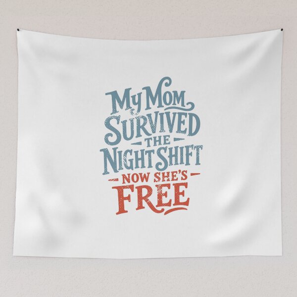 Item preview, My Mom Survived the Night Shift Now She's Free — Retired Nurse Mom Gift | Nurse Retirement Hat designed and sold by KiwyStudio.