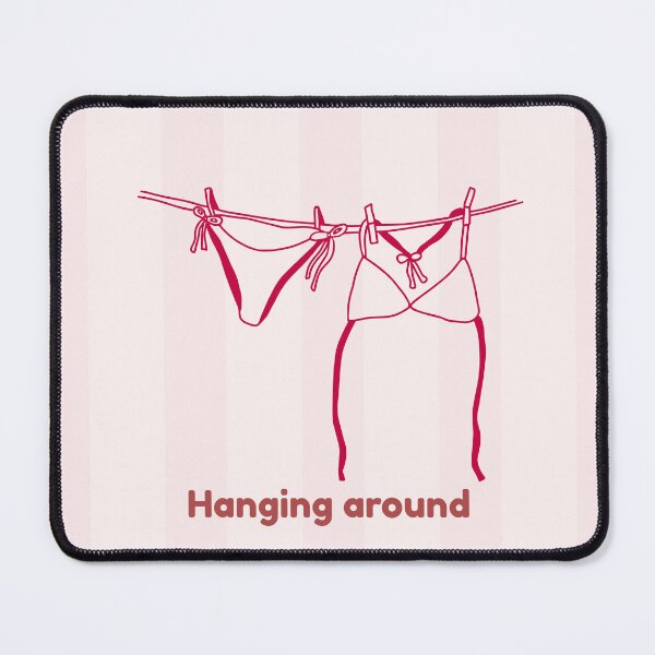 Item preview, Hanging Around Funny Laundry Clothesline Pink Aesthetic Design designed and sold by NOUURRRR.