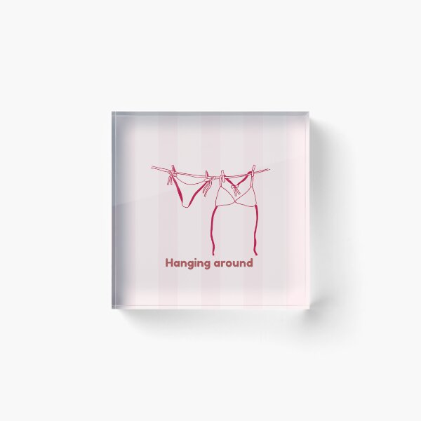 Item preview, Hanging Around Funny Laundry Clothesline Pink Aesthetic Design designed and sold by NOUURRRR.