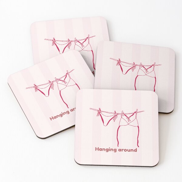 Item preview, Hanging Around Funny Laundry Clothesline Pink Aesthetic Design designed and sold by NOUURRRR.