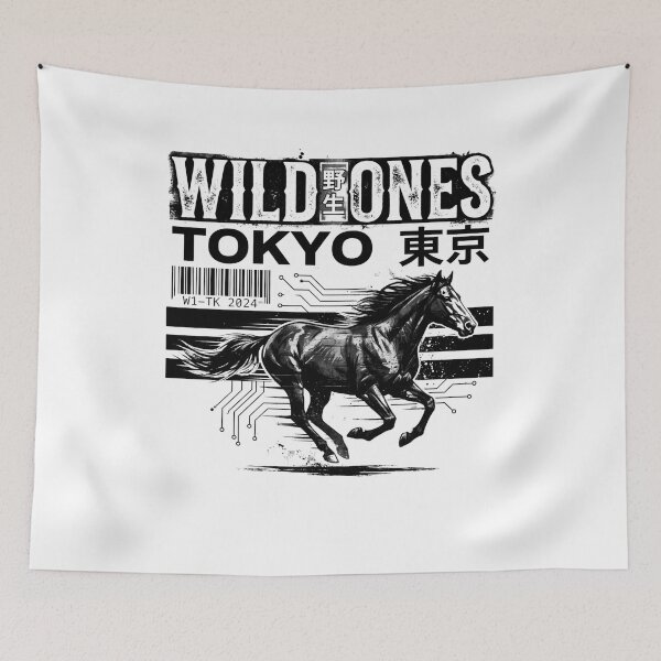 Item preview, Wild Ones Tokyo — Urban Streetwear Horse Graphic v2 designed and sold by CornishPixiPony.