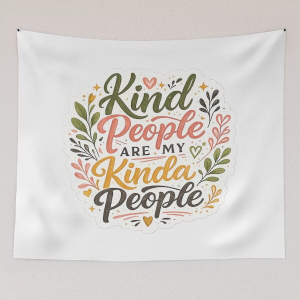Item preview, Kind People Are My Kinda People Retro Daisy Aesthetic Tee designed and sold by MUSA'S.