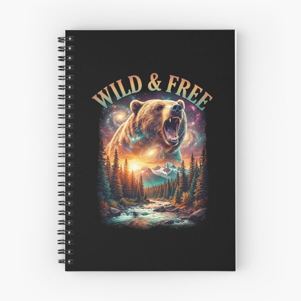 Item preview, Wild and Free Cosmic Bear Grizzly Galaxy Mountains designed and sold by AestheticTrd.