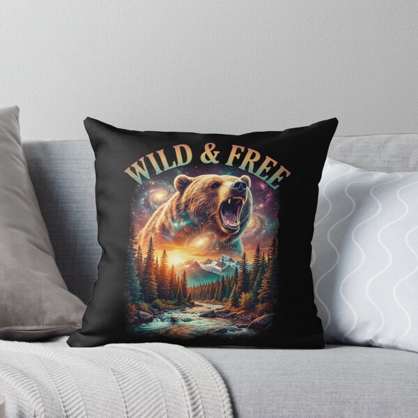Item preview, Wild and Free Cosmic Bear Grizzly Galaxy Mountains designed and sold by AestheticTrd.