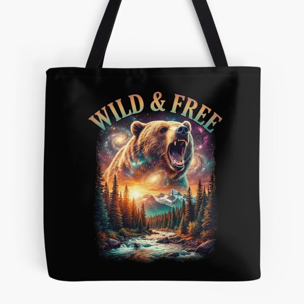 Item preview, Wild and Free Cosmic Bear Grizzly Galaxy Mountains designed and sold by AestheticTrd.