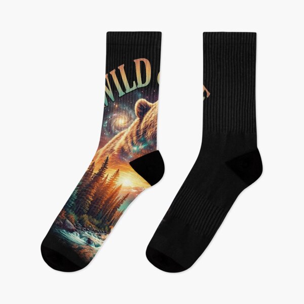 Item preview, Wild and Free Cosmic Bear Grizzly Galaxy Mountains designed and sold by AestheticTrd.