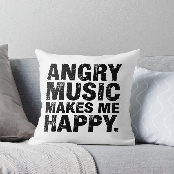 Item preview, Angry Music Makes Me Happy Rock Music Lover Metal Fan designed and sold by Doodleoub.