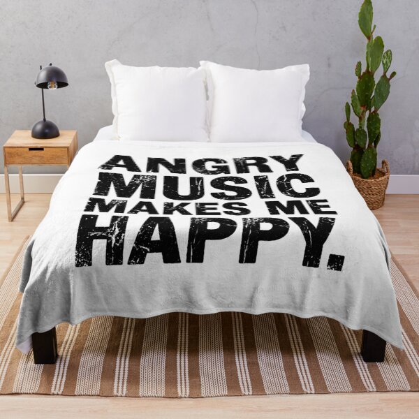 Item preview, Angry Music Makes Me Happy Rock Music Lover Metal Fan designed and sold by Doodleoub.