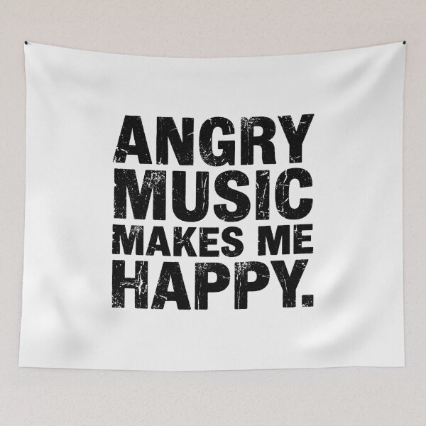 Item preview, Angry Music Makes Me Happy Rock Music Lover Metal Fan designed and sold by Doodleoub.