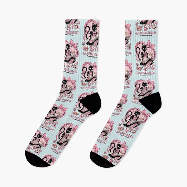 Item preview, Pink Retro Black Cat Baker: La Vida Dulce Tradwife Lifestyle designed and sold by CuteKats.