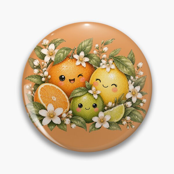 Artikelvorschau, Kawaii-Illustration von Zitrusgartenfreunden – Orangen-, Zitronen- und Limettendesign entworfen und verkauft von MagicMakerPh.