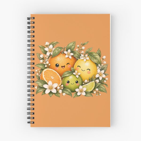 Item preview, Kawaii Citrus Garden Friends Illustration – Orange Lemon Lime Design designed and sold by MagicMakerPh.