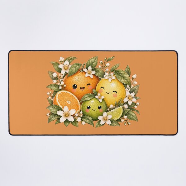 Item preview, Kawaii Citrus Garden Friends Illustration – Orange Lemon Lime Design designed and sold by MagicMakerPh.