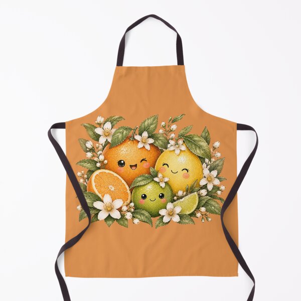 Item preview, Kawaii Citrus Garden Friends Illustration – Orange Lemon Lime Design designed and sold by MagicMakerPh.