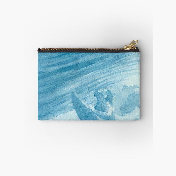 Item preview, Hand-painted watercolor of a surfer duck-diving under a wave designed and sold by Anais-Mrn.