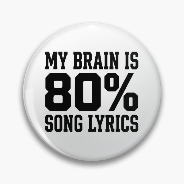 Item preview, My Brain Is 80% Song Lyrics Music Lover Singer Funny designed and sold by Doodleoub.